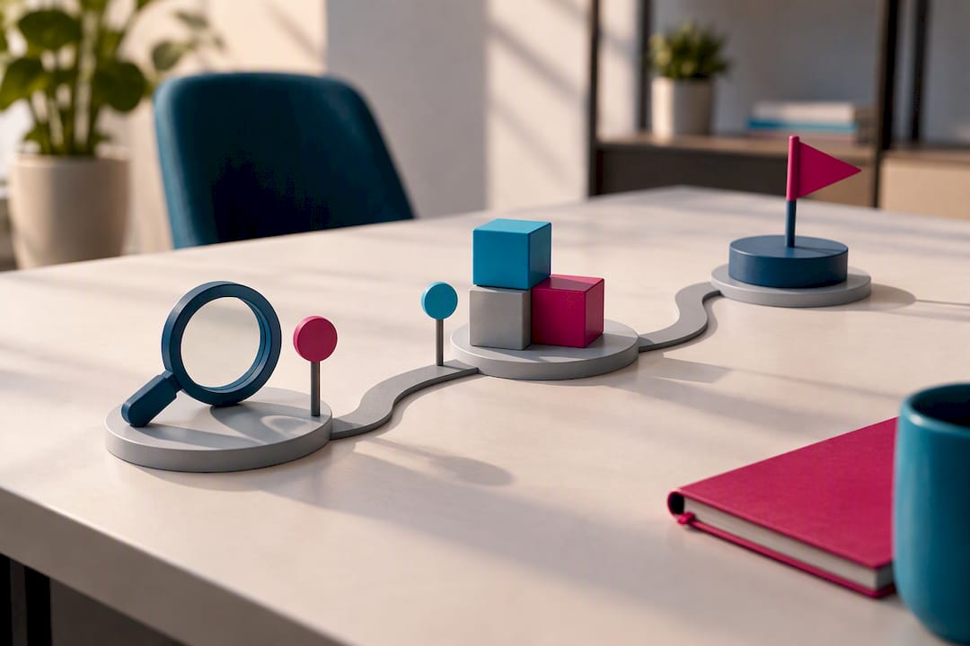Présentation visuelle des étapes du coaching